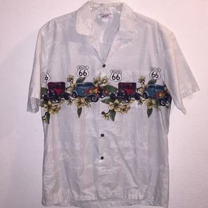 Pacific Legend Route 66 Classic Cars Button Up